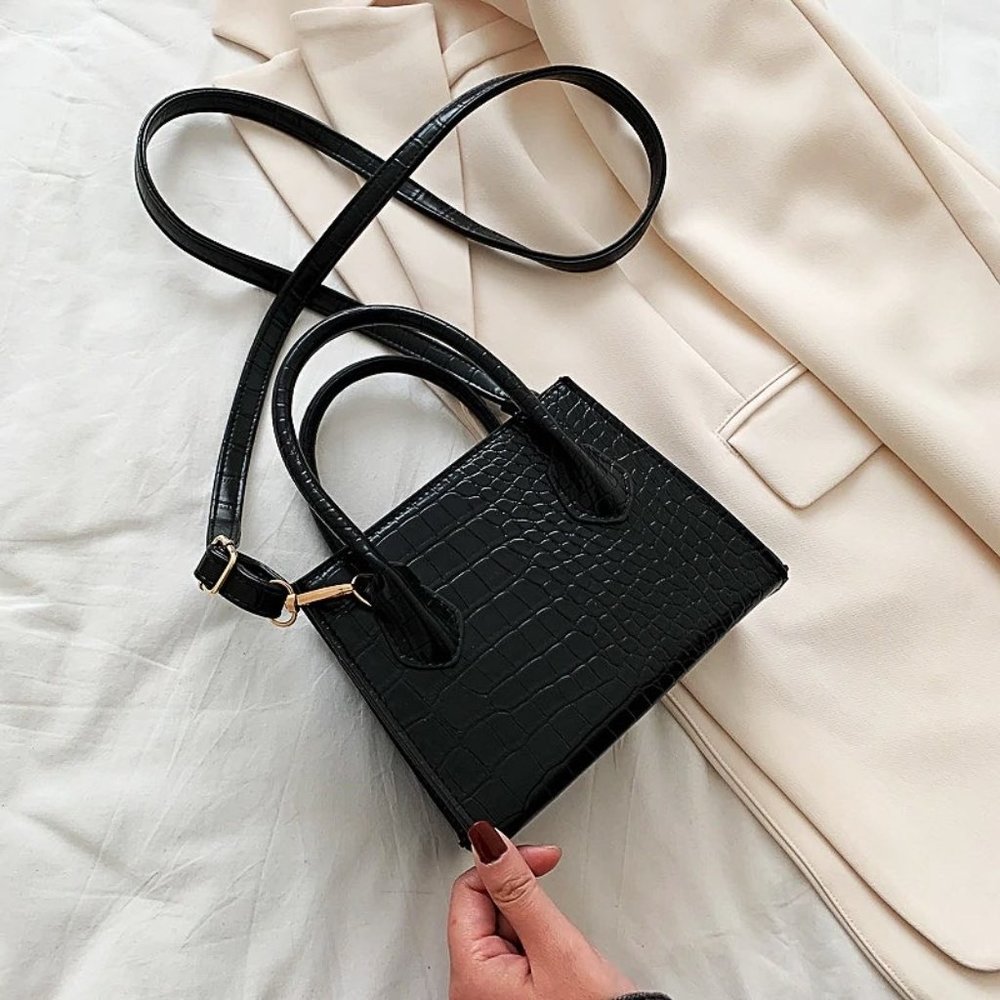 Black Crocodile Handbag